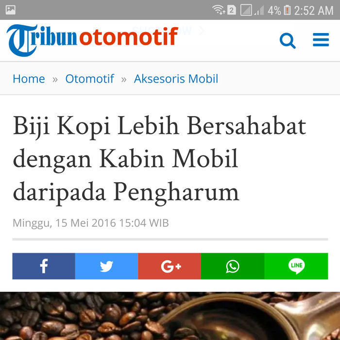 Pengharum Mobil Kopi Gantung - Aroma Alami Natural Tanpa Parfum