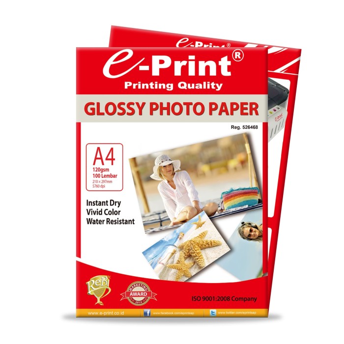 Promo Kertas Foto ePrint Glossy A4 120 gsm Jakarta Utara ePrint