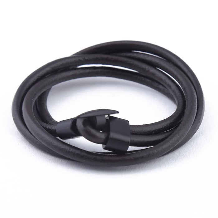 Foto Produk GG098 Gelang Pria Kulit / Men Fashion Faux Leather Bracelet Premium dari Mooi Lashes