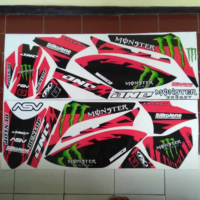 Stiker motor striping motor kawasaki klx 150 l / s variasi monster