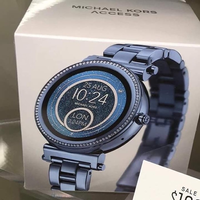 mk smart watch blue