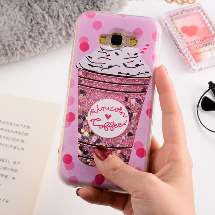 Jual Samsung J5 Case Jelly Pinky Water Sand Glitter .