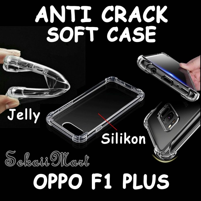 Case OPPO F1 PLUS F1+ Softcase Anti Crack Jelly Silicon Clear 51SAC - Putih