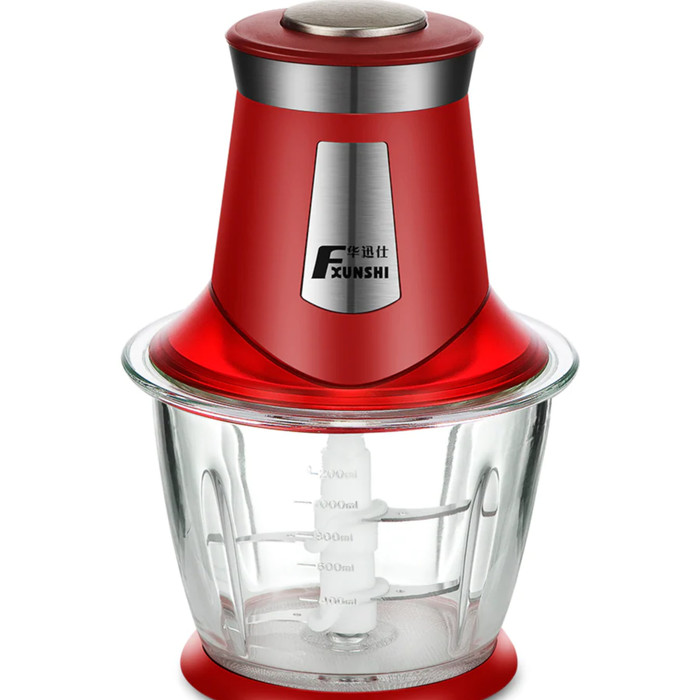 Blender Penggiling Daging Pembuat Bakso Perkedel Cincang- FXUNSHI RED - Merah