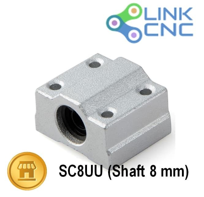 R SODIAL 4 Pcs SC20UU 20mm Aluminum Linear Motion Ball Bearing Slide Bushing for CNC Linear Motion Ball Bearing