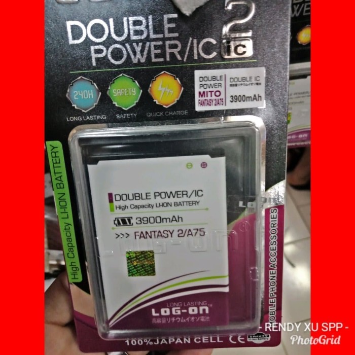 Jual Batre Baterai Battery Mito A75 Fantasy 2 Double Power Log On Murah Harga Rp 92.200