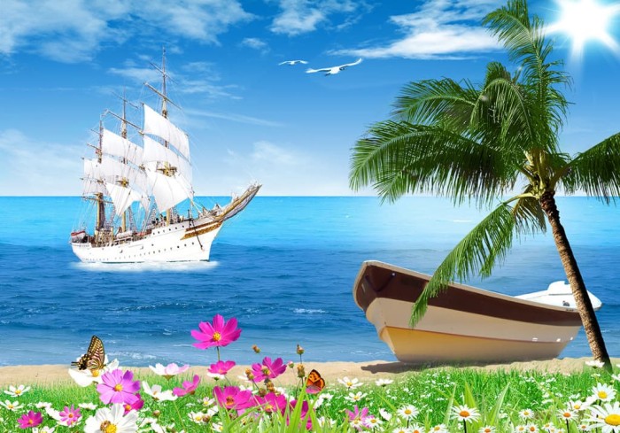 Beach Wallpaper 3d Rusak - Nature Wallpaper