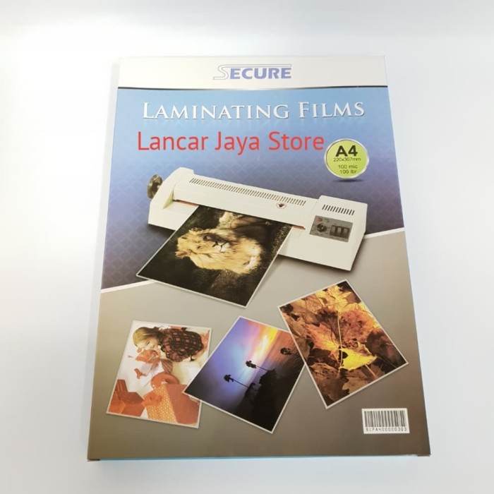 Jual Plastik Laminating Secure Ukuran A4 100 Micron Laminating Film A4