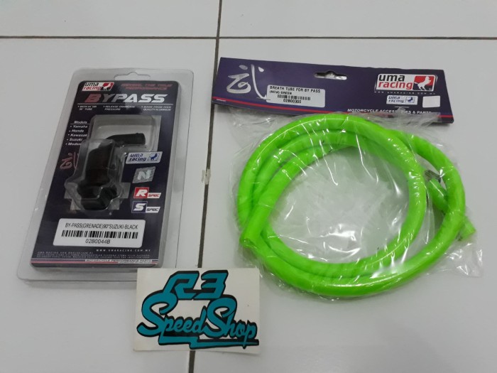 Paket Tutup Oli Mesin Uma Satria FU Hitam Plus Selang Hawa Uma Hijau - Hitam