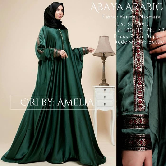 Abaya arabic polos umbrella mewah simple bahan adem eklusif ori