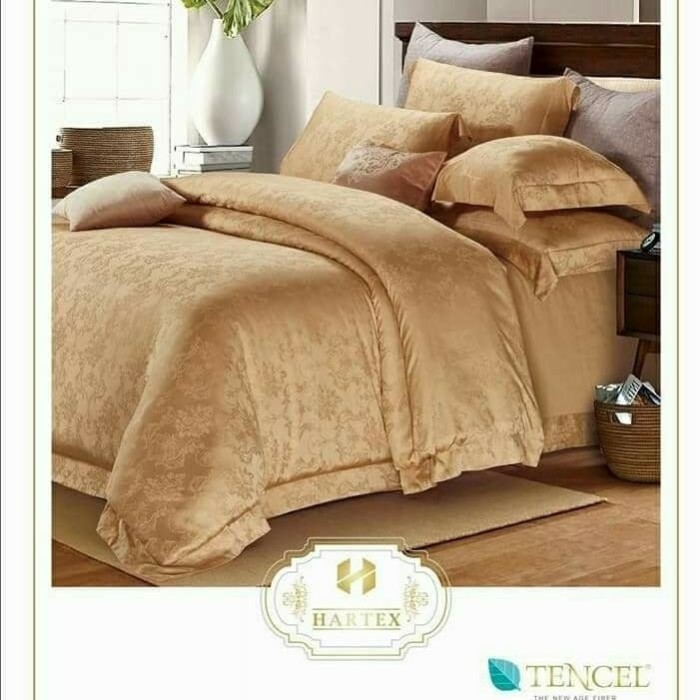 Jual Bed Cover Set King Koil Tencel Sutera Organik Lat Gold Bed Cover Set King Koil Tencel Sutera Organik Lat Gold 180x200