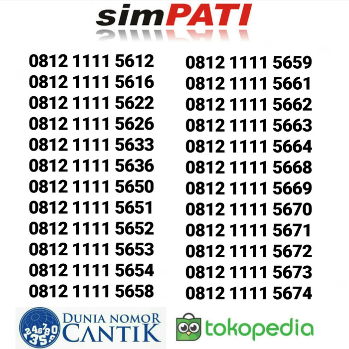 Nomor Cantik Simpati Telkomsel Cantik - Merah