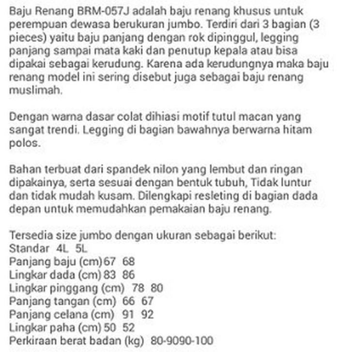 Baju renang Muslimah Ukuran Jumbo / baju renang muslim ukuran jum