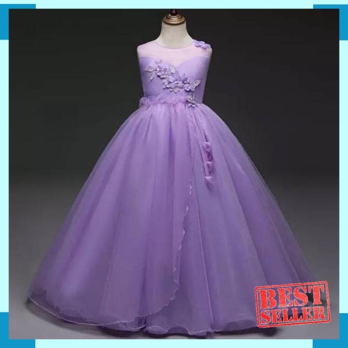 GA2570 RIANA DRESS PURPLE / gaun pesta ulang tahun anak remaja / pagar