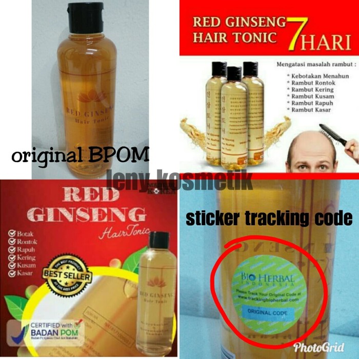 RED GINSENG HAIR TONIC PENYUBUR RAMBUT BPOM ORIGINAL