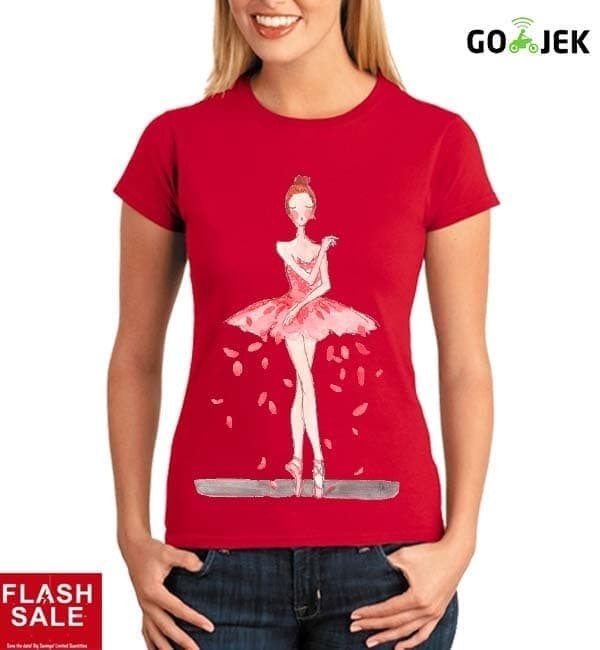 new sz graphics t shirt wanita kaos wanita atasan wanita ballet queen