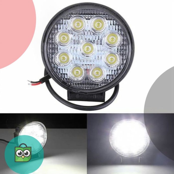 Jual Lampu Sorot Worklight Led Bulat 27w Tembak 9 Mata Motor Mobil Jakarta Selatan Today Id Tokopedia Jual Lampu Sorot Worklight Led Bulat