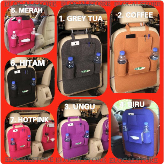 Car Seat Organizer Tas Organiser Belakang Jok Mobil
