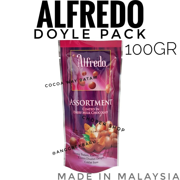 Cokelat Alfredo Doyle Pack 100gram / Coklat Alfredo Doyle Pack - Hazelnut