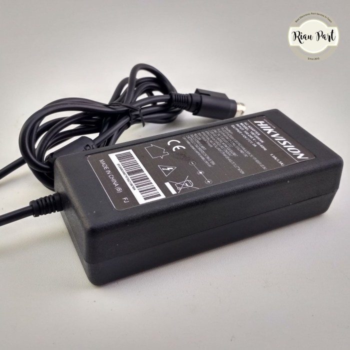 Foto Produk ADAPTOR 12V 3A 4 PIN UNTUK DVR NVR CCTV HIKVISION POWER DIN 4 PIN dari Riau Part