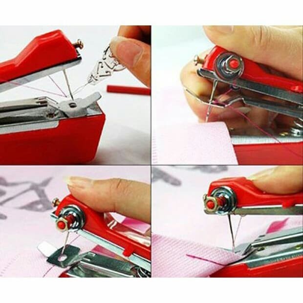 Mesin Jahit Tangan Mini Stapless Baju Celana Sewing Singer Staples -