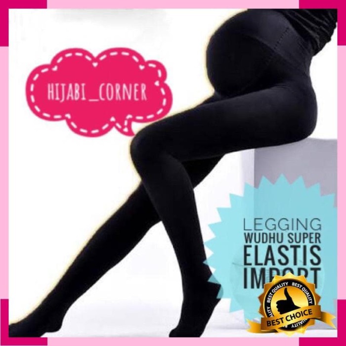 Legging Wudhu IMPORT super elastis fit ibu hamil dan jumbo Termurah