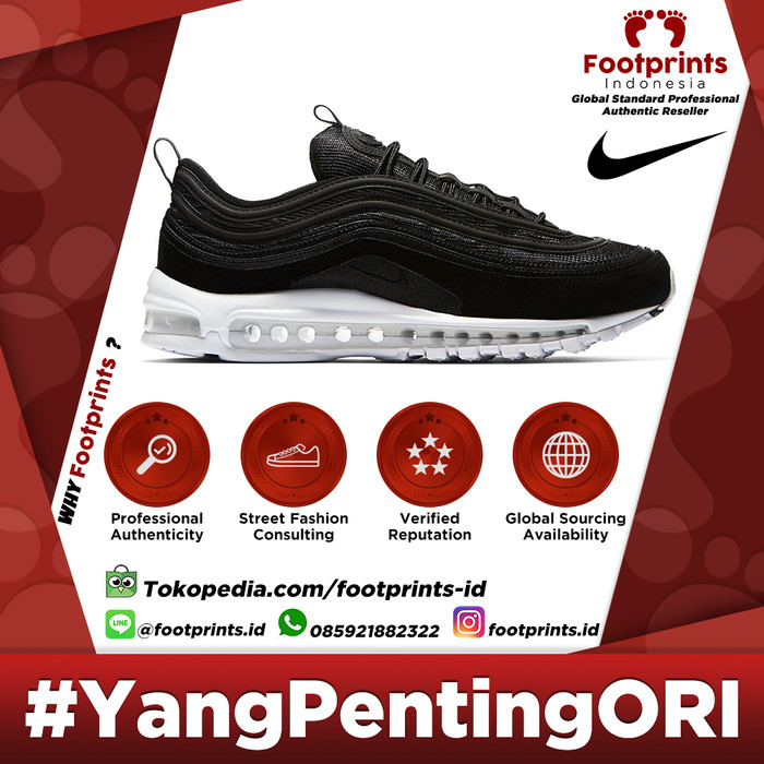 Jual Nike Air Max 97 PRM Black White 100% Original Sneakers DKI Jakarta Footprints Indonesia | Tokopedia Jual Nike Air Max 97 PRM Black White 100% Original Sneakers DKI Jakarta Footprints Indonesia | Tokopedia