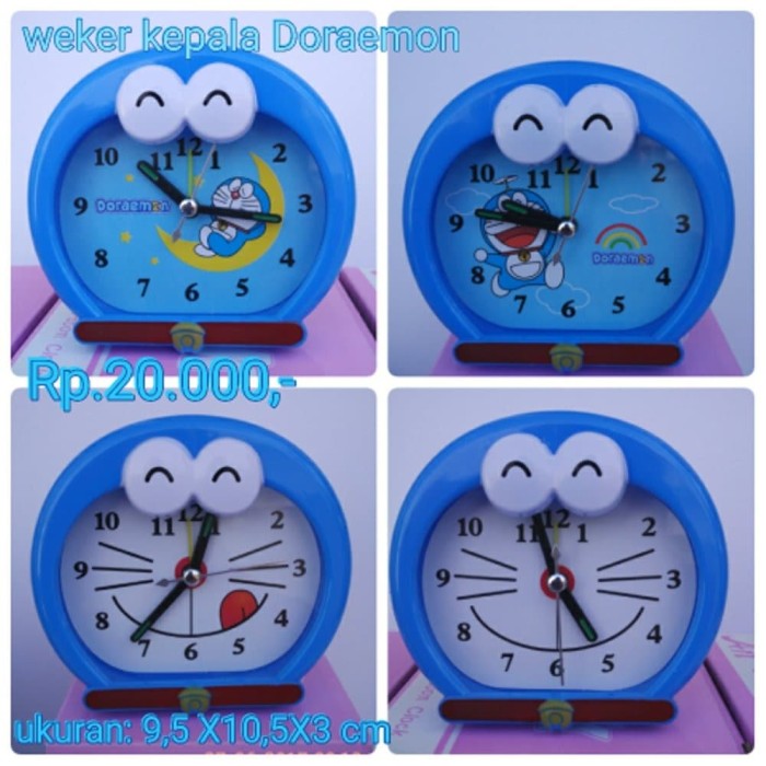 jam weker jam meja karakter kepada Doraemon