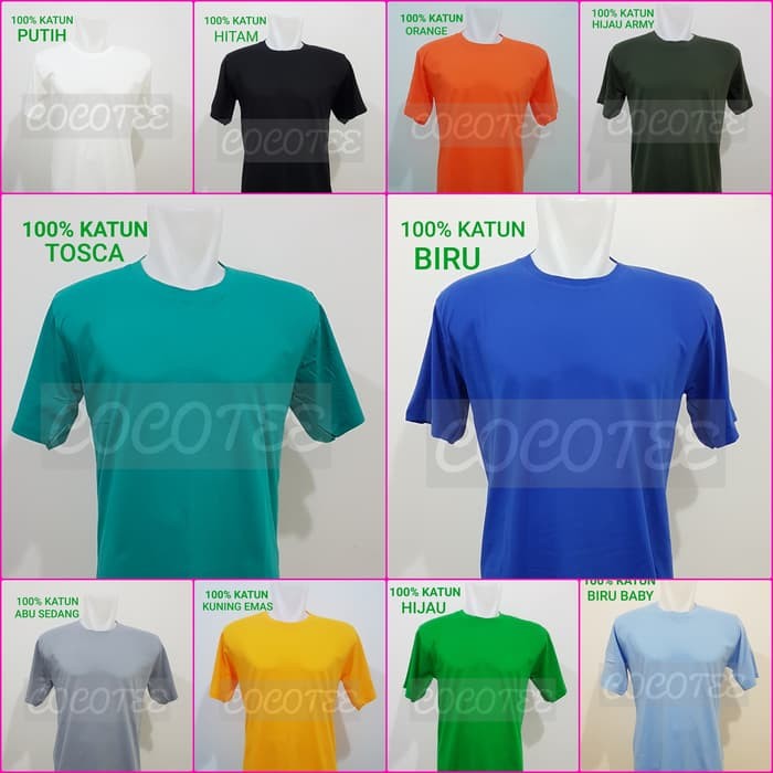 Kaos Murah Kaos Polos Jumbo Size / Big Size Katun Combed 30s Size 4XL