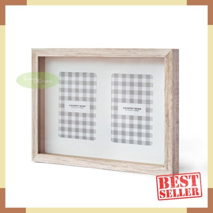 Frame Foto 3D (Seri 4R 2 foto) / Bingkai Foto Natural / Pigura Kaca
