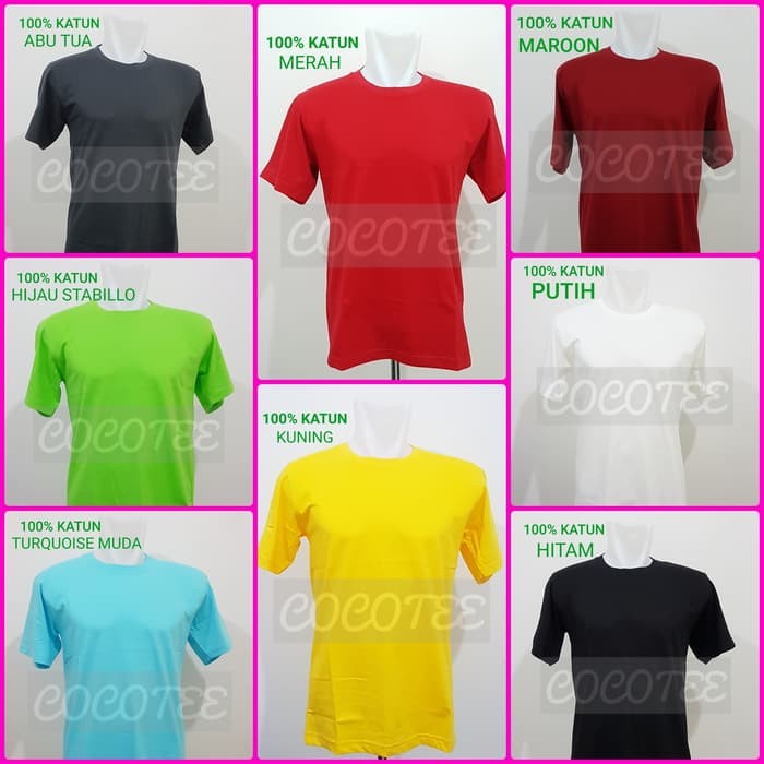 Kaos Wanita ELPITI Kaos Polos Jumbo Size / Big Size Katun Combed 20s