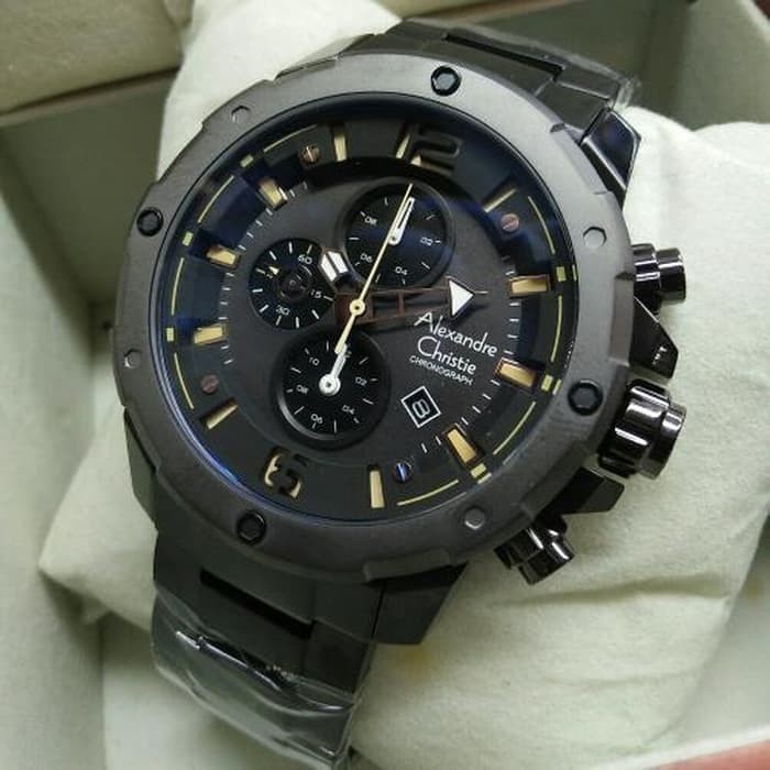 Limited AC6410 HITAM jam tangan pria Original Alexandre Christie AC 6