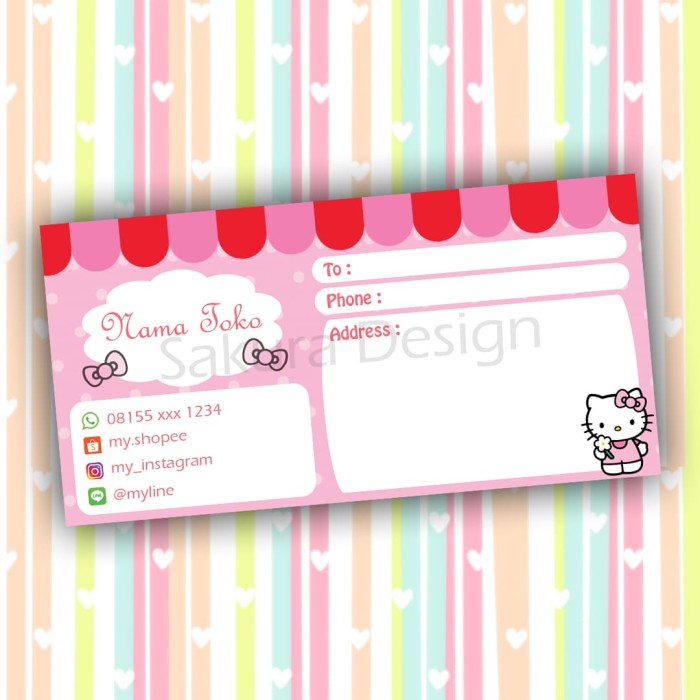 30 Ide Contoh Stiker  Pengiriman Online  Shop Aneka 