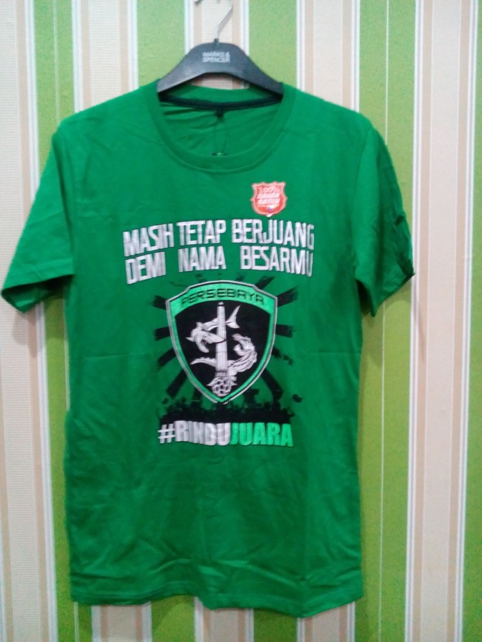KAOS DISTRO BOLA "RINDU JUARA" PERSEBAYA SURABAYA/ KAOS SUPORTER BONEK