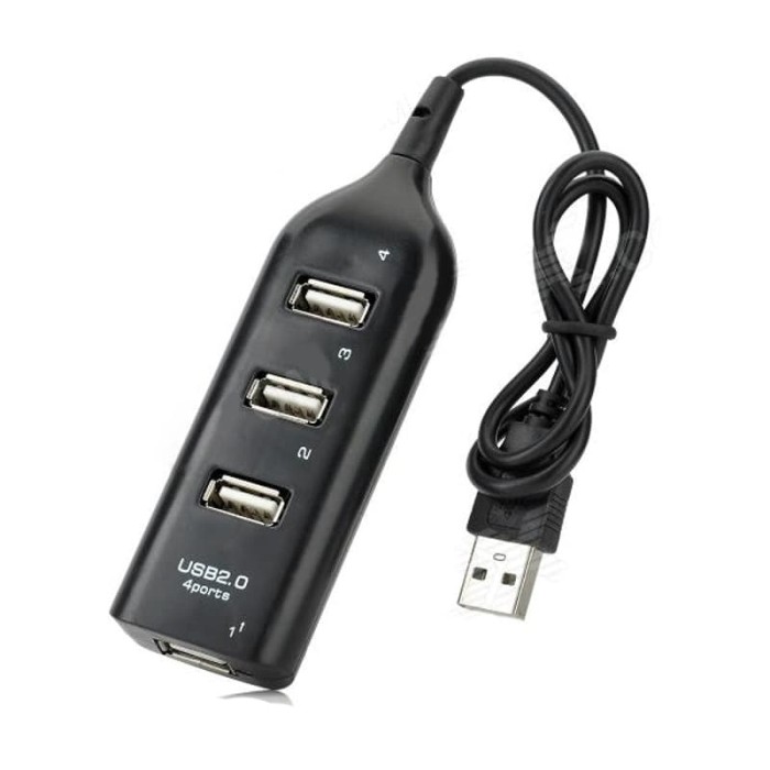 New 4 Port USB 2.0 480 Mbps High Speed USB HUB Laptop PC Slim Smallest Mini