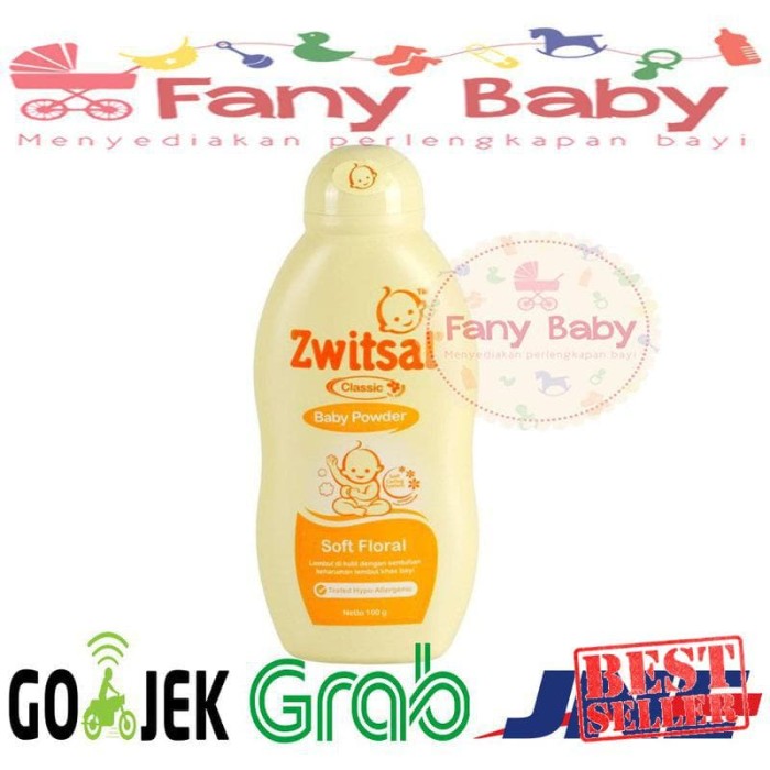 Zwitsal Baby Powder Classic Soft Floral 100g