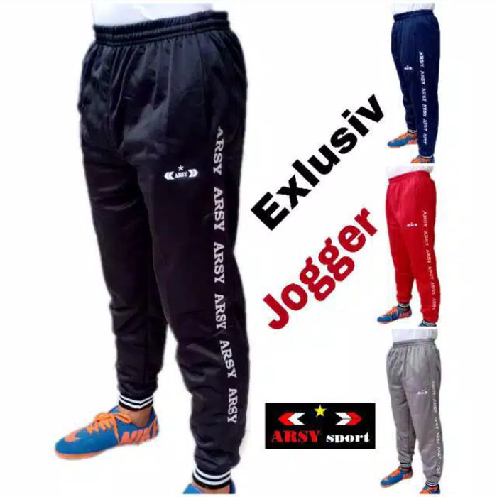 Celana Training Sport Jogger#Kwalitas Import - Hitam