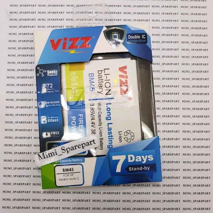 PALING LARIS BATERAI BATTERY BATRE VIZZ DOUBLE POWER XIAOMI REDMI NOT