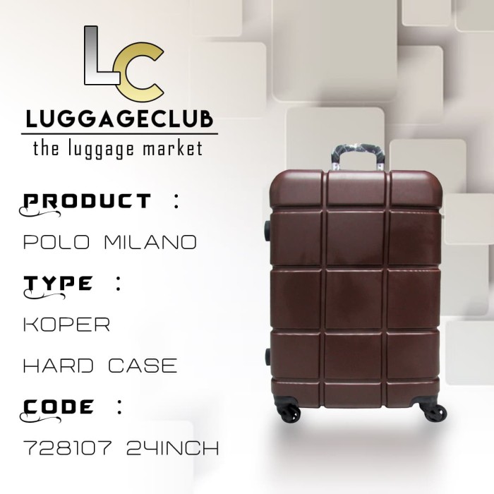 Koper Hardcase ABS Polo MIlano 728107 24Inch Coklat