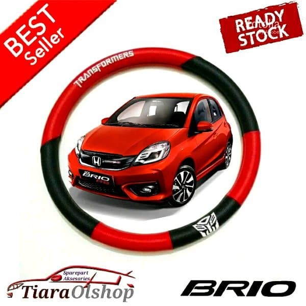 Aksesoris Cover Stir Mobil HONDA BRIO Universal Kuning Kom Hitam
