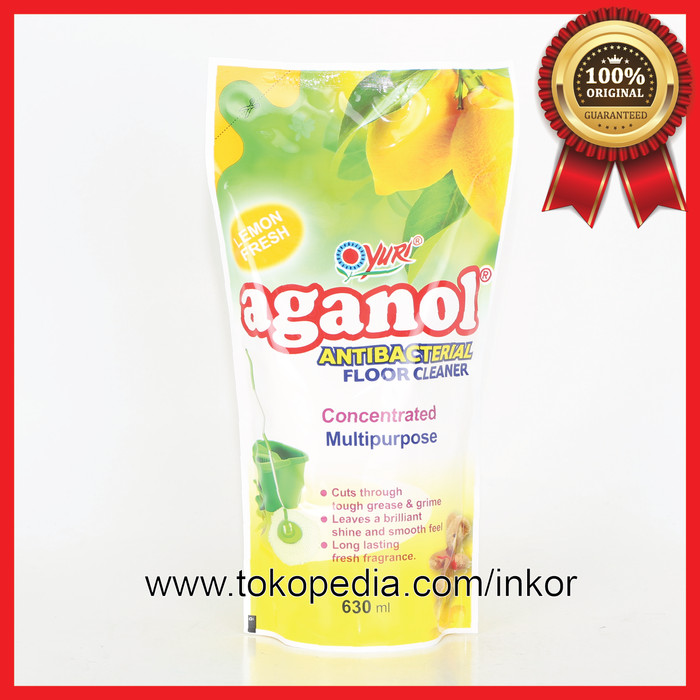 YURI AGANOL FLOOR CLEANER PEMBERSIH LANTAI LEMON FRESH POUCH 630ML