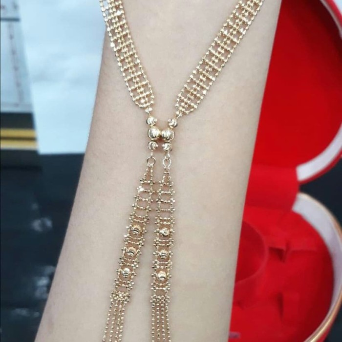 KL27JM19JM KALUNG EMAS KUNING MODEL ROMANTIC JEWELRY FASHION GOLD NEW