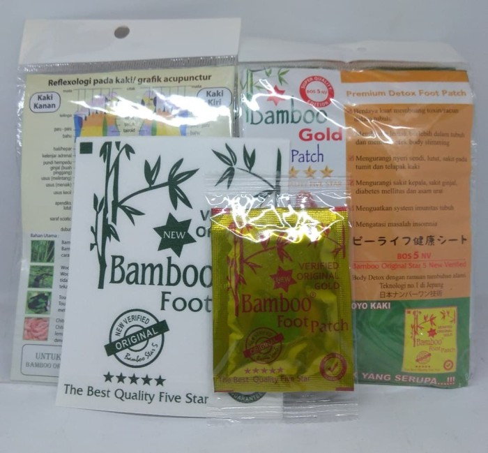 Koyo Kaki Bamboo Bambo Gold 1 pasang Detox Foot Patch ORIGINAL