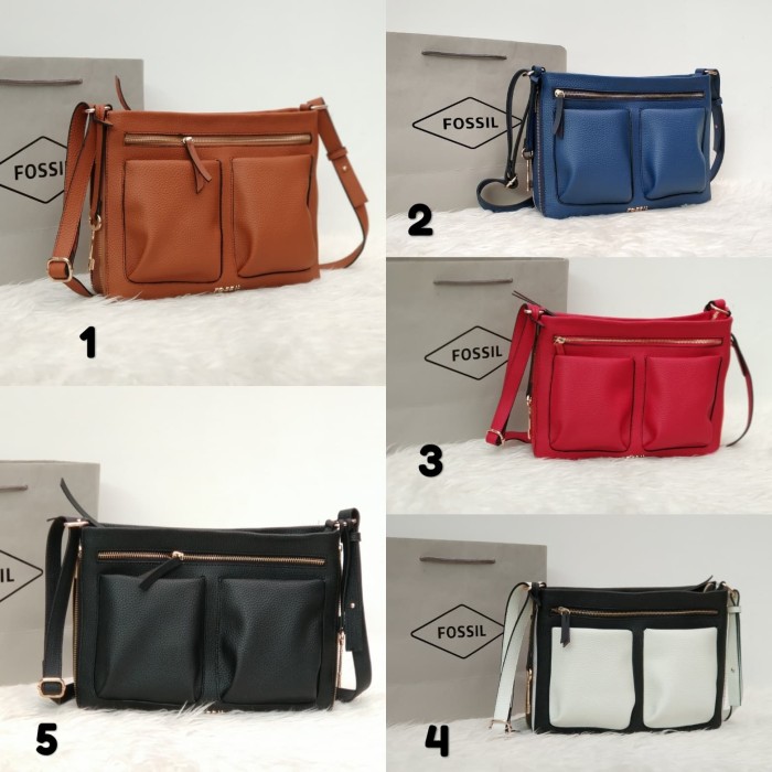 Tas Fossil Piper Bag Crossbody Bag | Tas Viv | Tas Selempang - Biru