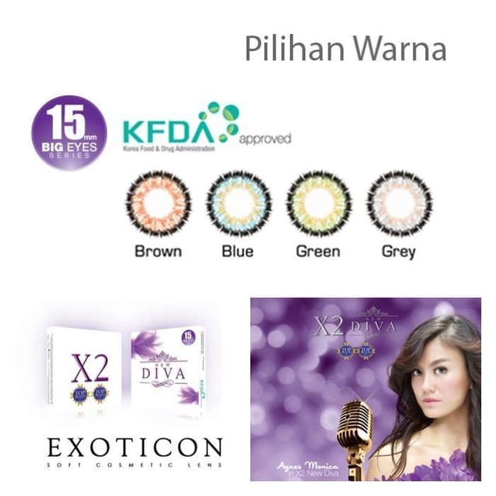 Softlens X2 DIVA / Soft Lens EXOTICON DIVA SUDAH DEPKES