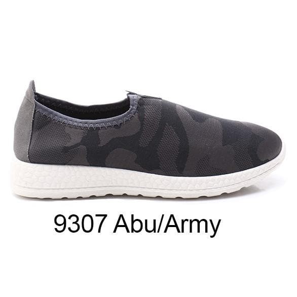 army green slip on shoes