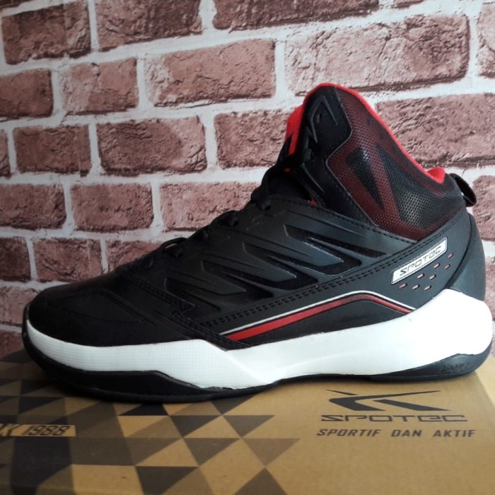 Original SPOTEC HORNET BlackRed. Sepatu Basket. Jumbo Big Size 46