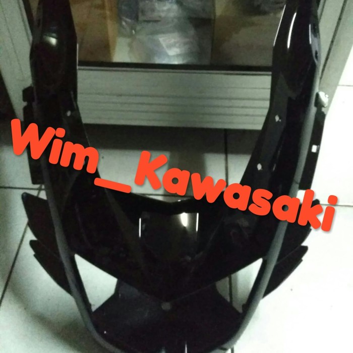 Cover batok headlamp lampu depan ninja rr new 150 hitam Original