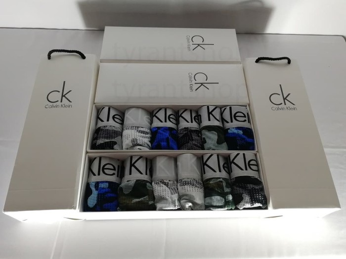 Boxer CK Army Camo pria motif tentara paket 12pcs .