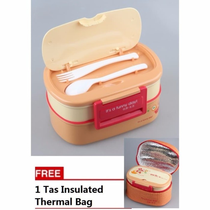 Bestseller Yooyee Lunch Box 2 Tingkat Bento 591 Kotak Bekal Makan Mic -
